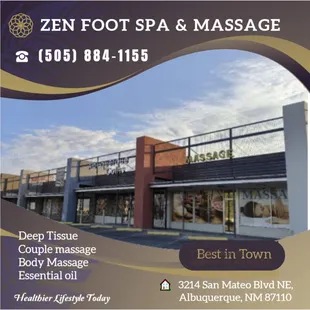 Zen Foot Spa &amp; Massage
3214 San Mateo Blvd NE, Albuquerque, NM 87110