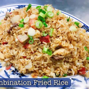 a plate of fried rice