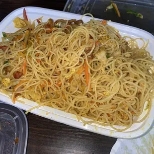 Singapore mei fun - little dry, but amazing flavor!!! Not too spicy