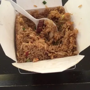 Very delicious pork and fried rice