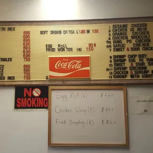 The menu. Under $7 for huge portions