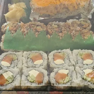 Signature rolls and cooked sushi roll.