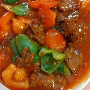 Tomato Beef ,one of my many  favorites *** 12 October 2023 ***