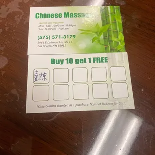 NEW ！ buy 10 get 1（60mins）FREE