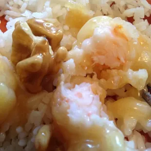 Walnut shrimp close-up