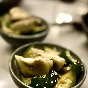 Spicy Smashed Cucumbers $7