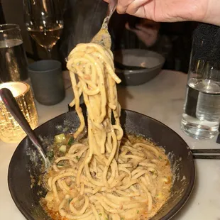 Tuxedo style Dan Dan noodles