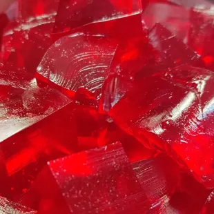 a bowl of red gummy