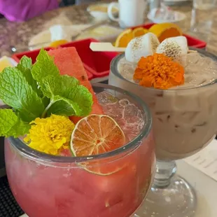 Expreso horchata and watermelon mojito