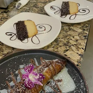 Choco flan and plantain sososos god