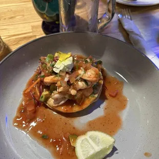 Shrimp Tostada
