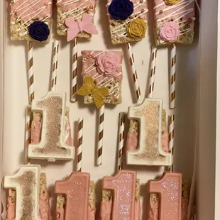 Custom made rice krispy treats