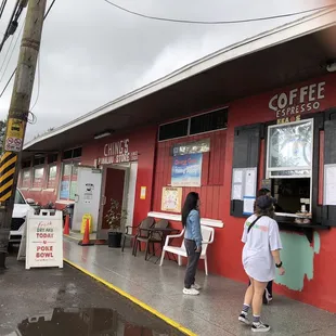 Front of Ching's Punaluu Store and coffee shop
