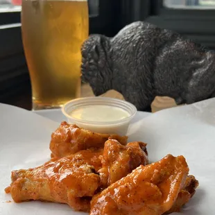 Our delicious Buffalo style wings with our  Homemade Buffalo sauce.