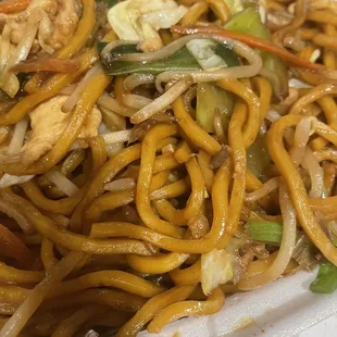 Chow mein - too thick.