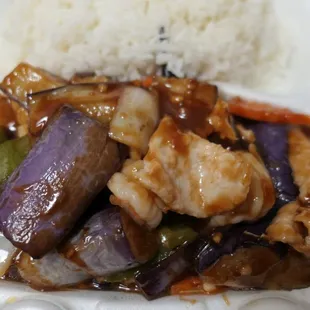 Chinese Eggplant with Chicken and Shrimp