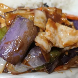 Chinese Eggplant with Chicken and Shrimp