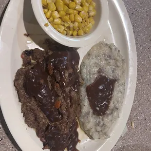 Pathetic Meat Loaf plate!  Disgusting    I turn it away!!