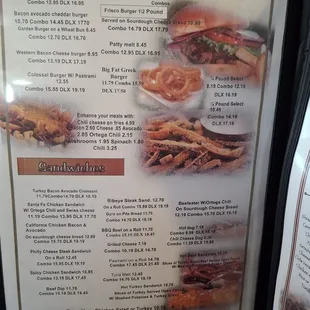 menu, chicken wings and fried chicken