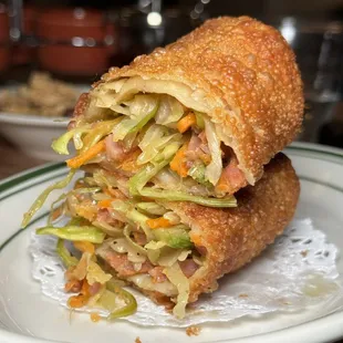 a close up of a sandwich on a plate