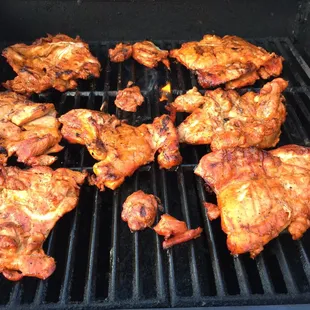 chicken on the grill