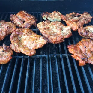 chicken on the grill