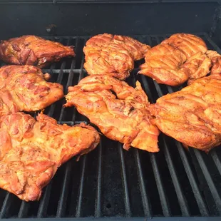 chicken on the grill