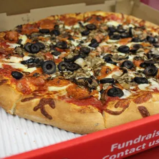 Pepperoni Mushroom Black Olive Pizza