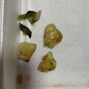 The brussel sprouts from my sautéed vegetable taco.