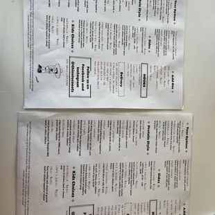 Menus