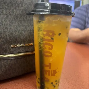 Passion Fruit bobba tea!! ( Rico Tea)