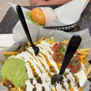 Carne Asada Fries &amp; Baja Burger