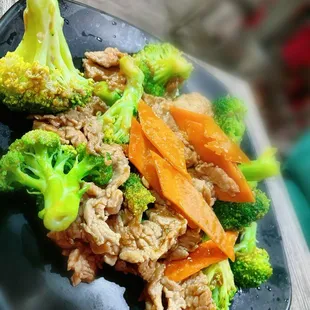 Broccoli Beef $16.95 /hubby wanted this,   Lightly salted. Perfect.