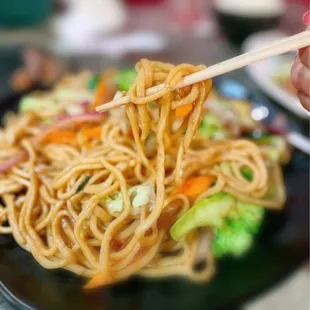 Closer look at the Veggie Chow Mein