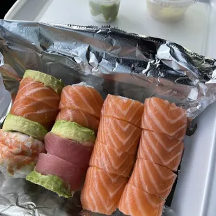 sashimi, sushi and sashimi, sushi, food