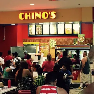 people eating and drinking