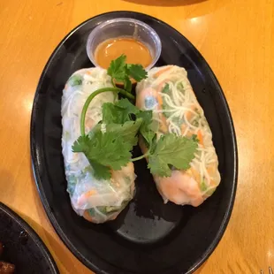 Shrimp spring roles.