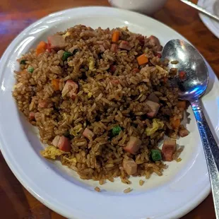a plate of fried rice
