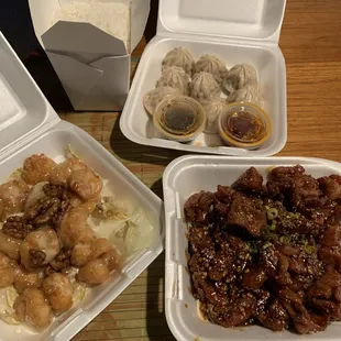 Shanghai Steam Dumplings Honey Walnut Shrimp  Pao Hu