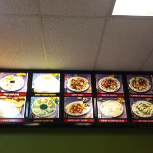 Menu display