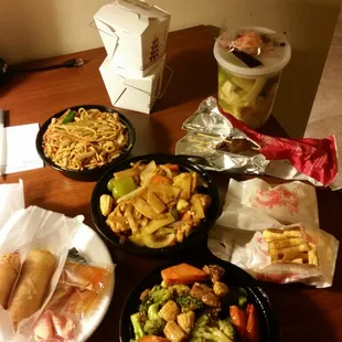 All this for about 30 dollars. Leftovers for days.