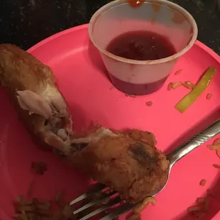 Chicken was cooked right..The mumbo sauce was filled to the top...this picture is the night after I ordered lol