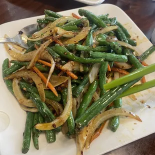 Green beans with black bean sauce