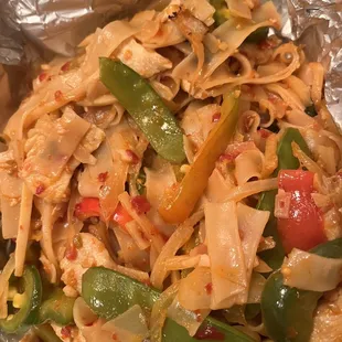 Drunken noodles