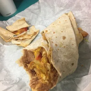 Their garbage burrito, wrapped like garbage