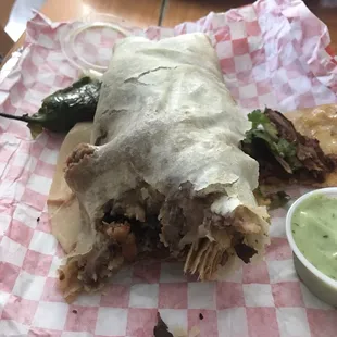 Burrito wasn&apos;t very good and the guacamole salsa had a weird taste.