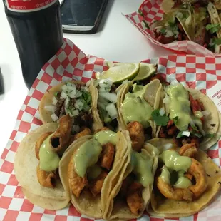 a variety of tacoss