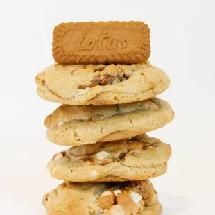 Stack of Biscoff cookies