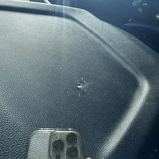 Crack windshield from outside