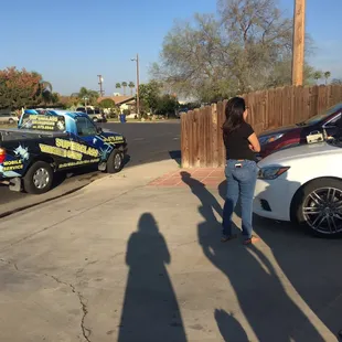 Jessica, Keith, and Keith's truck